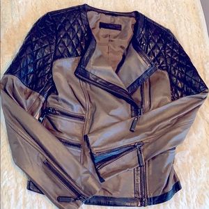 Brown Leather jacket Nordstrom Designer NEW moto women’s 6 women’s 8